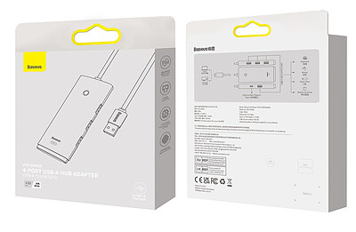 هاب 4 پورت USB 3.0 باسئوس مدل WKQX030001