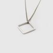 گردنبند نقره با آویز مربع