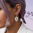 گوشواره نقره طرح برگ انجیری تک لنگه Mix & Match برند سینجه