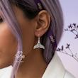 گوشواره نقره طرح دم وال تک لنگه Mix & Match برند سینجه