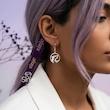 گوشواره نقره طرح گرگ تک لنگه Mix & Match برند سینجه