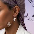 گوشواره نقره طرح ماه تک لنگه Mix & Match برند سینجه