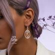 گوشواره نقره طرح دختر تک لنگه Mix & Match برند سینجه