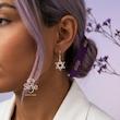 گوشواره نقره طرح خورشید تک لنگه Mix & Match برند سینجه