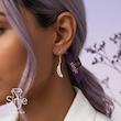 گوشواره نقره طرح پر تک لنگه Mix & Match برند سینجه