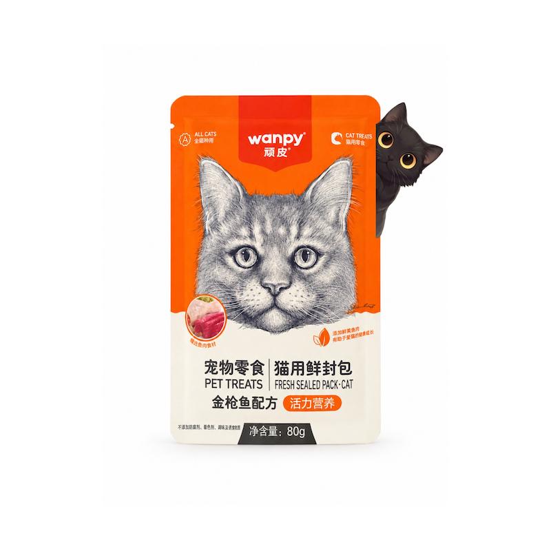 پوچ گربه ونپی طعم مرغ و ماهی‌ تن 80 گرم