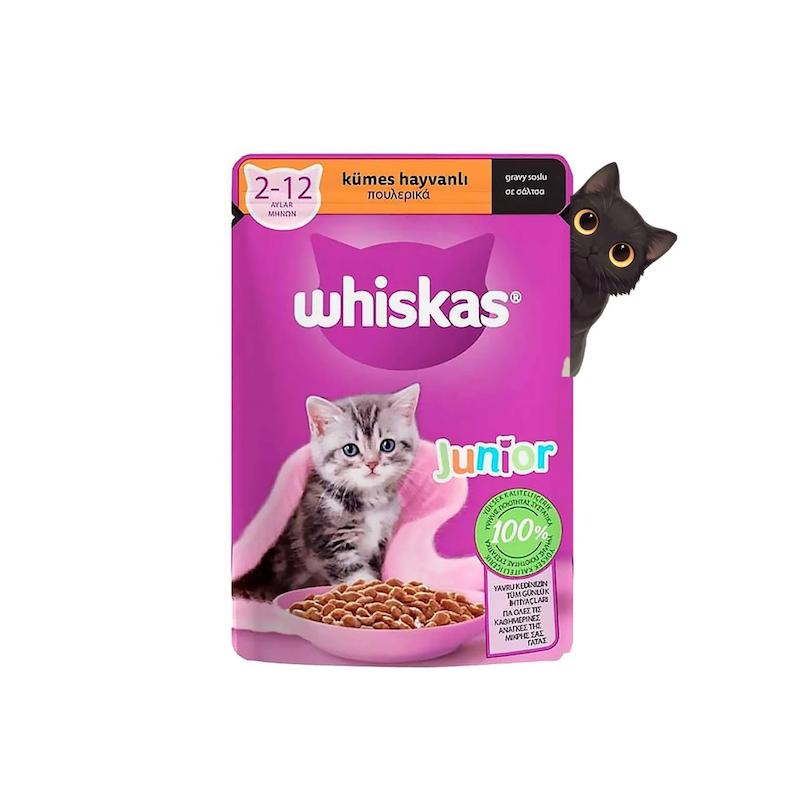 پوچ بچه گربه ویسکاس طعم مرغ پرندگان 85 گرم