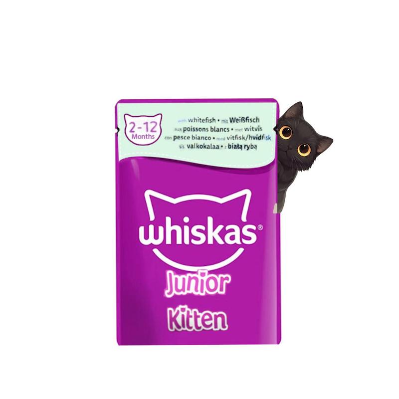 پوچ بچه گربه ویسکاس طعم ماهی سفید 85 گرم