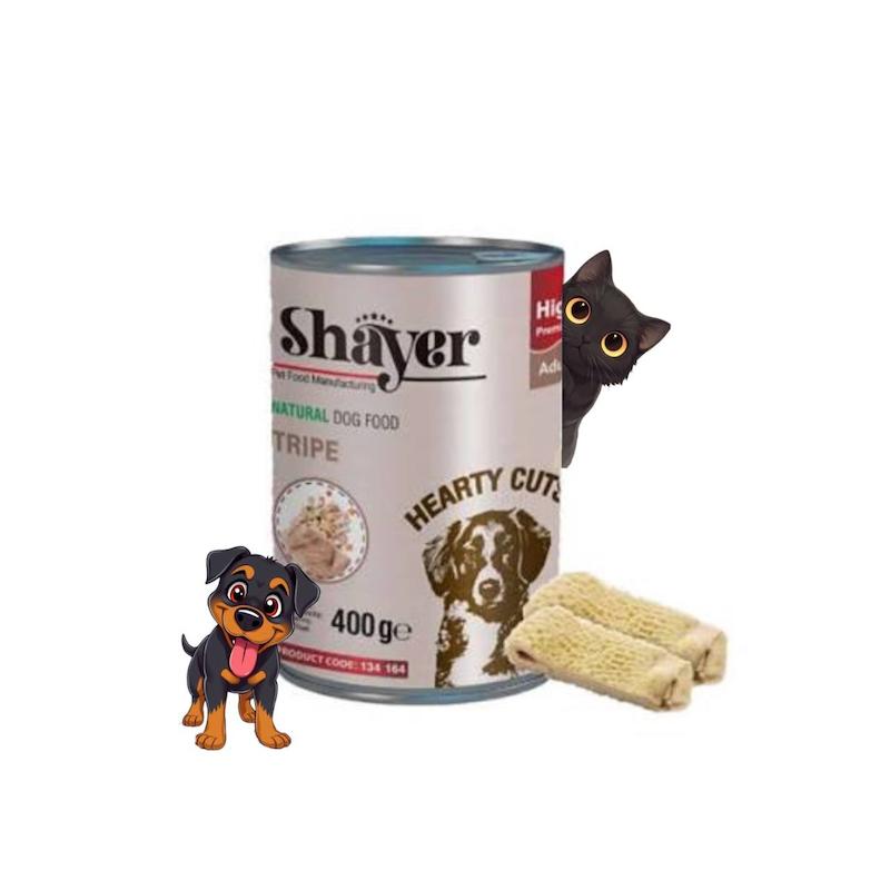 کنسرو سگ شایر طعم سیرابی 400 گرم