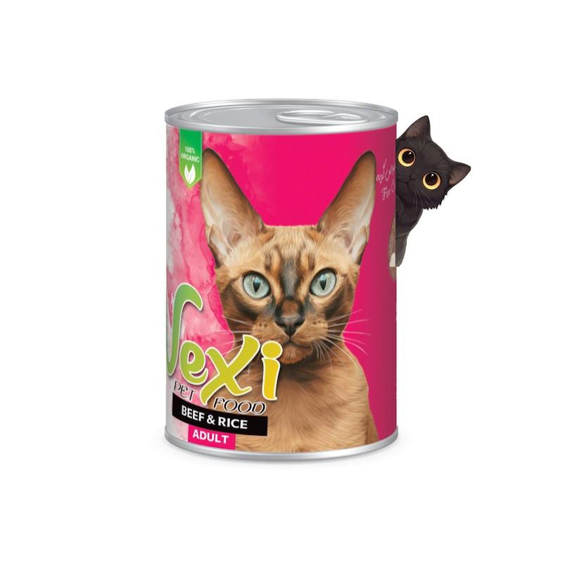 کنسرو گربه وکسی طعم گوشت و برنج 400 گرم