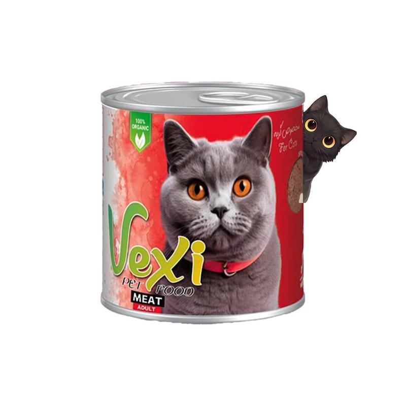 کنسرو گربه وکسی طعم گوشت 800 گرم