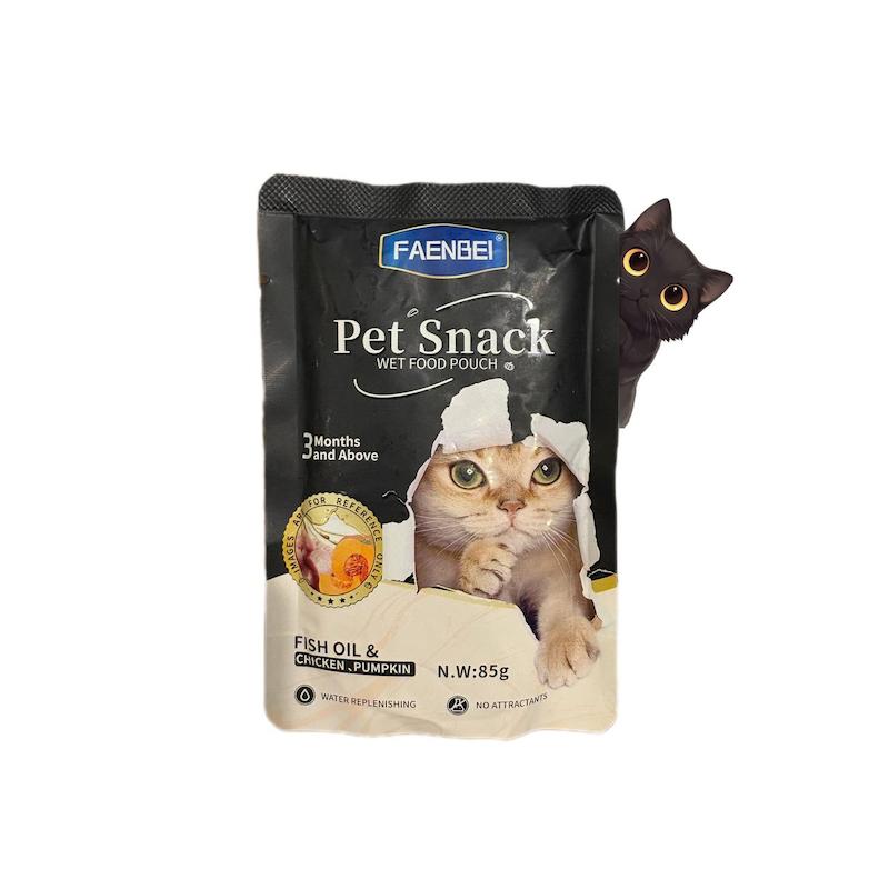 پوچ گربه فنبی طعم مرغ و کدو حلوایی 85 گرم