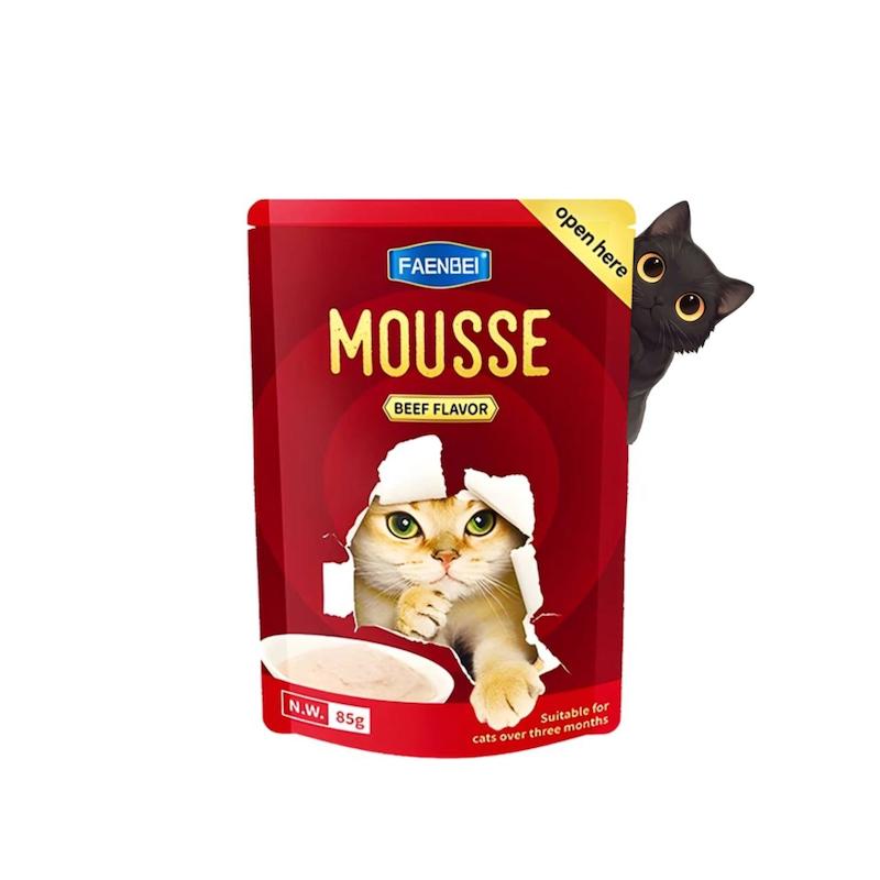 پوچ گربه فنبی مدل موس طعم گوشت 85 گرم