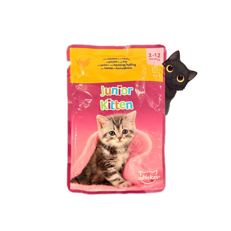 پوچ بچه گربه ویسکاس طعم مرغ 85گرم