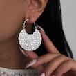 گوشواره برنج و برنج آبكارى نقره