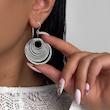 گوشواره برنج و برنج آبكارى نقره