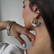 گوشواره برنج و برنج آبكارى نقره