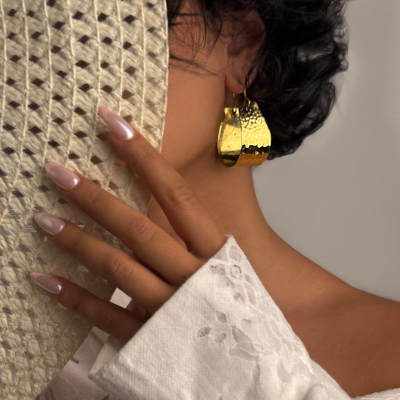 گوشواره برنج و برنج آبكارى نقره