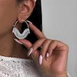 گوشواره برنج و برنج آبكارى نقره