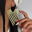 گوشواره برنج و برنج آبكارى نقره