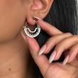 گوشواره برنج و برنج آبكارى نقره