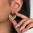 گوشواره برنج و برنج آبكارى نقره