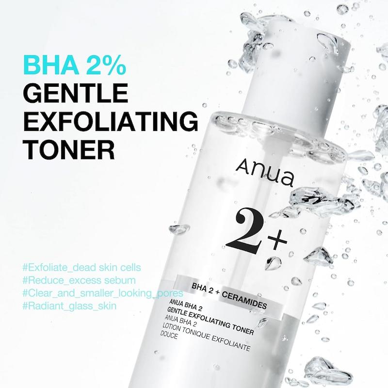 تونر لایه بردار و کنترل منافذ آنوا ANUA BHA 2% Gentle Exfoliating Toner