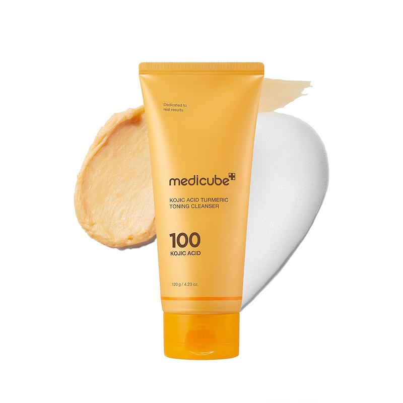 فوم شوینده کپسولی روشن کننده و تسکین دهنده کوجیک اسید و زردچوبه مدی کیوب | Medicube Kojic Acid Turmeric Toning Cleanser