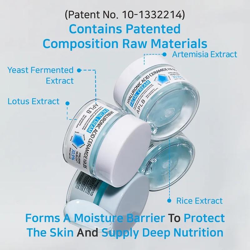 کرم صورت هیالورونیک اسید و سرامید ای‌پی‌ال‌بی | APLB Hyaluronic Acid Ceramide HA B5 Facial Cream