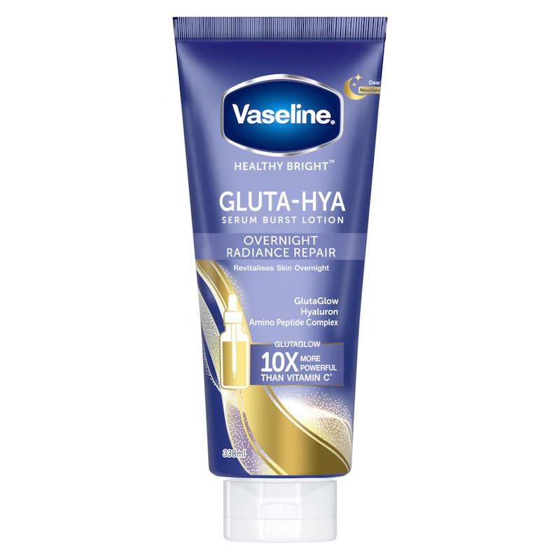 لوسیون سرمی شبانه وازلین ترمیم درخشندگی مدل گلوتا–هیا | Vaseline Gluta-Hya Serum Burst Lotion Overnight Radiance Repair