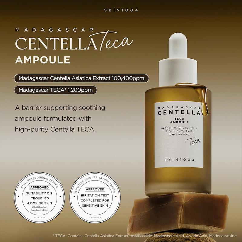 آمپول ترمیم کننده و تسکین دهنده سنتلا تیکا اسکین 1004 | SKIN1004 Madagascar Centella Teca Ampoule