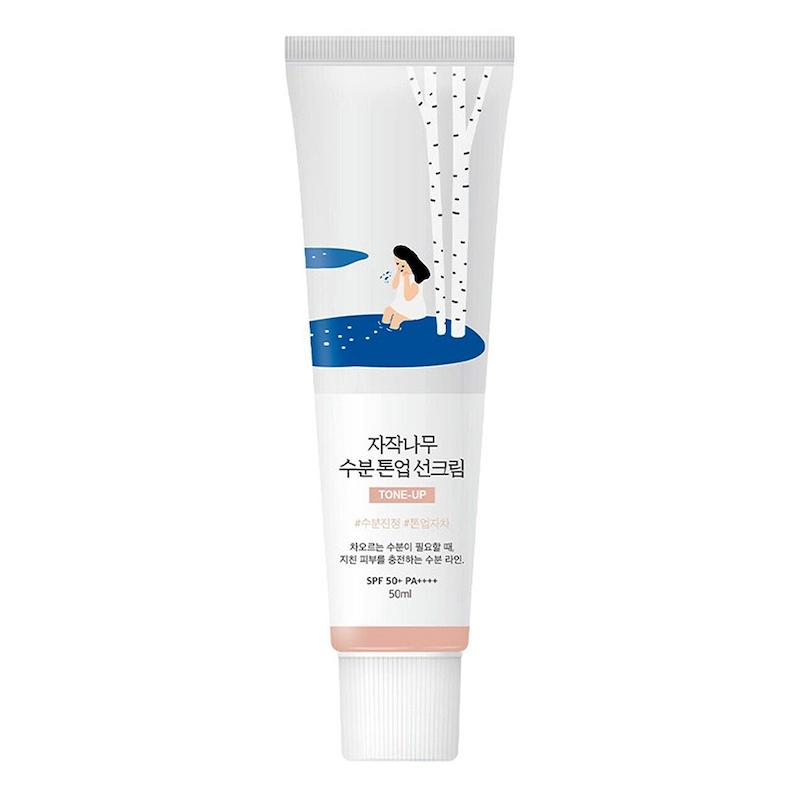 کرم ضد آفتاب تون آپ تسکین دهنده و مرطوب کننده شیره توس راندلب | Round Lab Birch Juice Moisturizing Tone-up Sunscreen