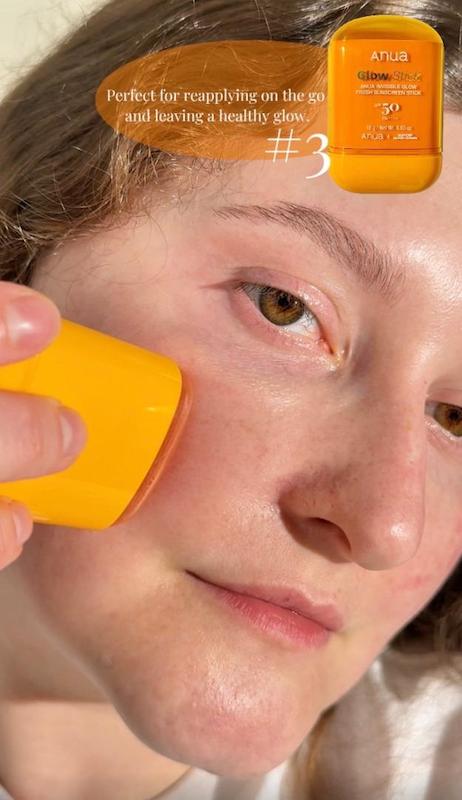 ضد آفتاب استیکی پوست شیشه ای و درخشان کننده آنوا | Anua Invisible Glow Finish Sunscreen Stick