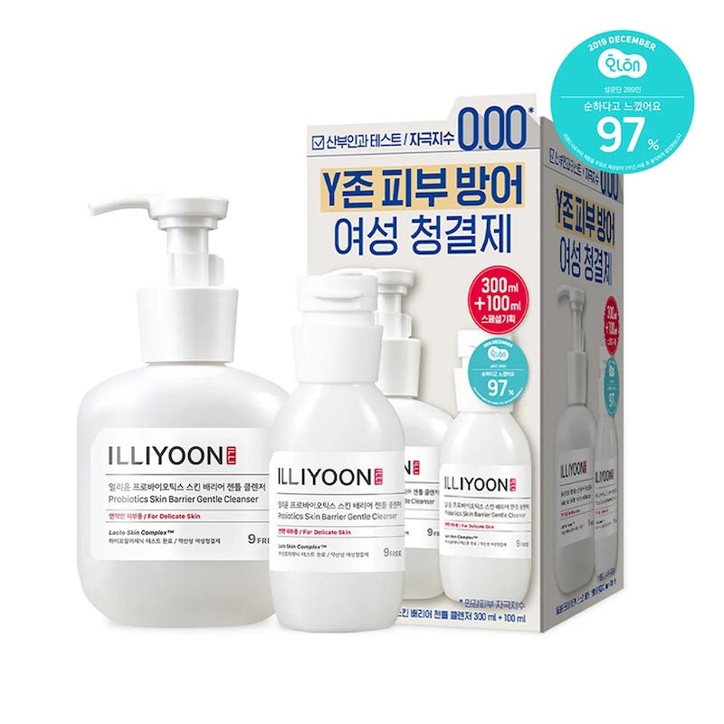 ژل شستشوی ملایم بانوان پروبیوتیک ایلیون + سایز مسافرتی | ILLIYOON Probiotics Skin Barrier Gentle Cleanser 300ml + 100ml Set