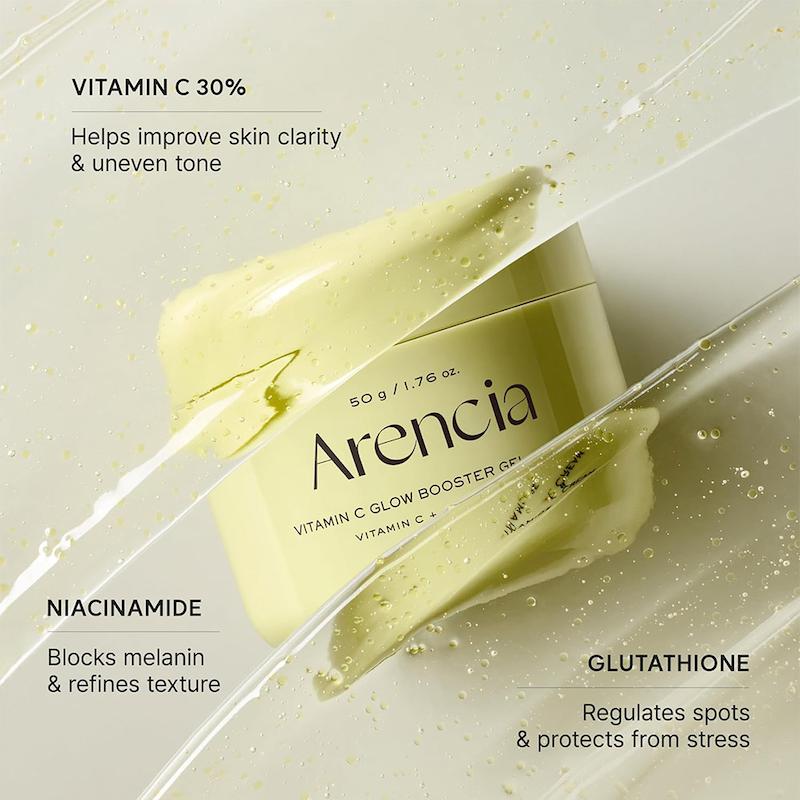کرم ژل ویتامین C گلو بوستر آرنسیا | Arencia Vitamin C Glow Booster Gel Cream  