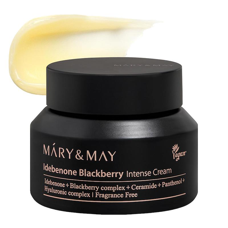 کرم ضدچروک، آبرسان و تقویت‌کننده سد پوستی ایدبنون و کمپلکس بری مری اند می | Mary & May Idebenone Blackberry Intense Cream