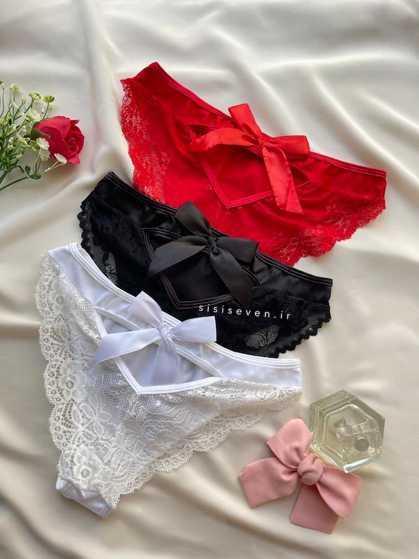 شورت ساتن پاپیونی 