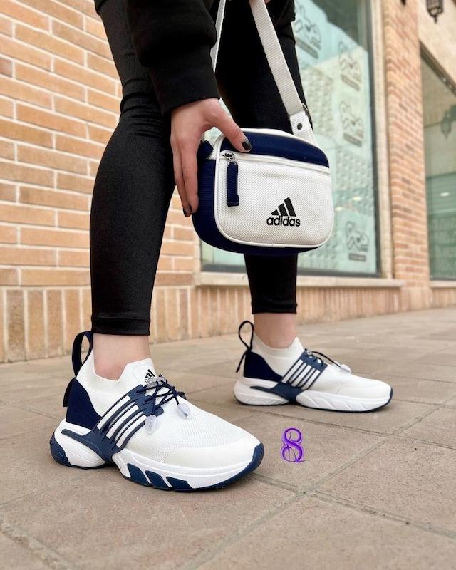 کتونی adidas بافتی ترند زیره پیو 2 سانت انعطاف‌پذیر و راحت