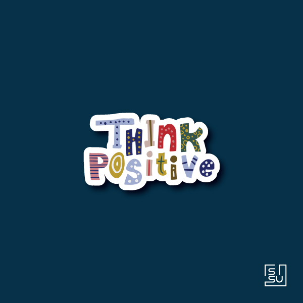 استیکر think positive