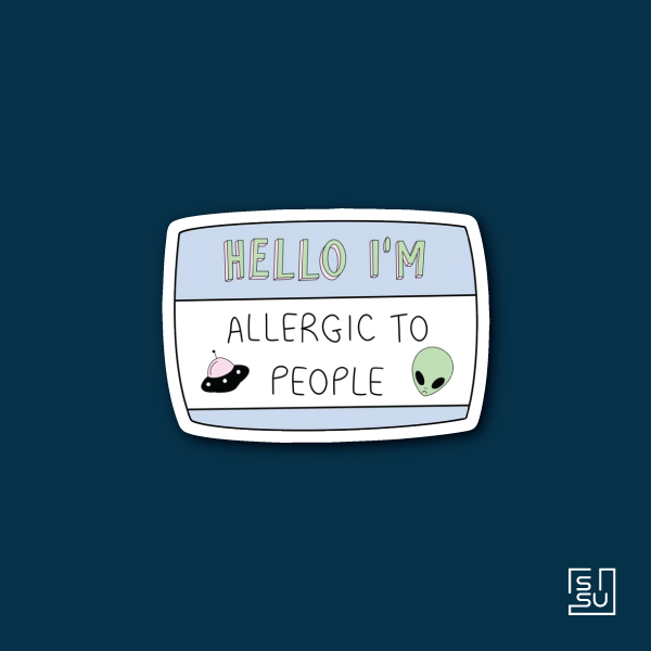 استیکر i`m allergic to people