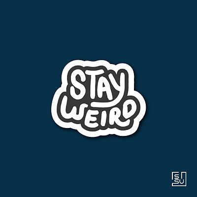 استیکر stay weird