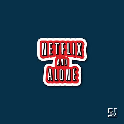 استیکر netflix and alone