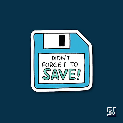 استیکر dont forget to save