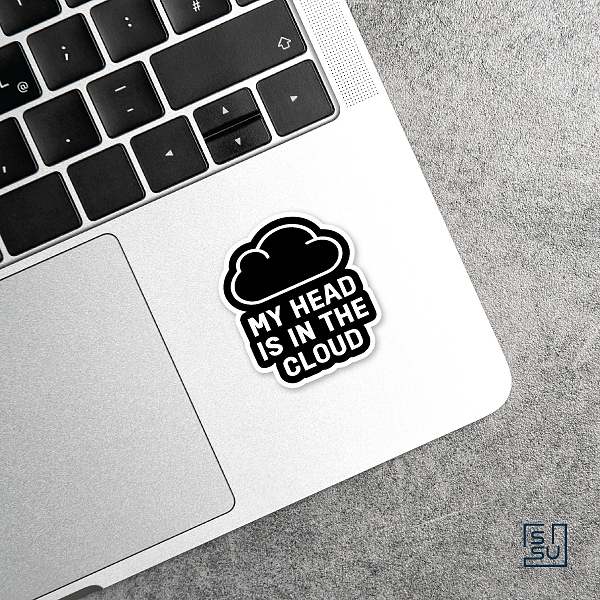 استیکر my head is in the cloud