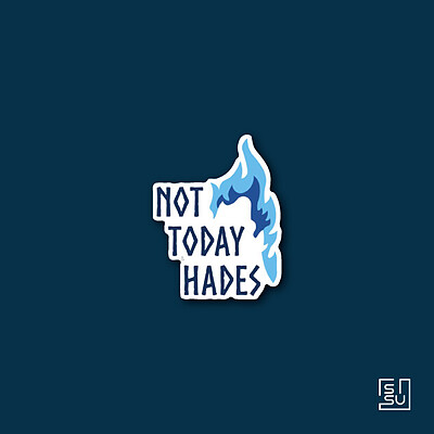 استیکر not today hades