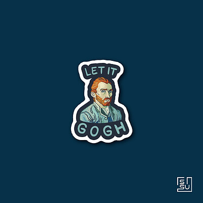 استیکر let it gogh