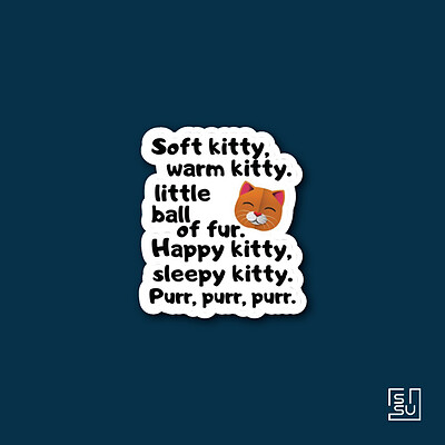 استیکر soft kitty