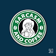 استیکر Sarcasm and Coffee