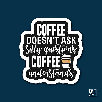 استیکر coffee doesn`t ask