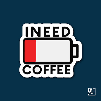 استیکر I Need Coffee